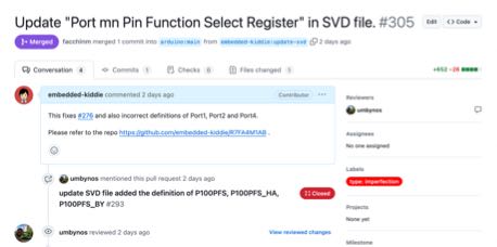 Port mn Pin Function Select Register in SVD file. #305