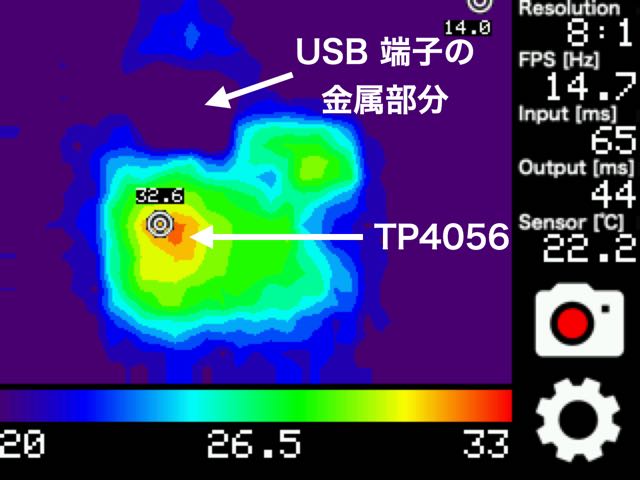 TP4056 のサーモグラフ