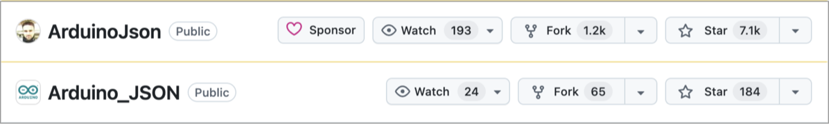 Arduino 用 JSON ライブラリの比較
